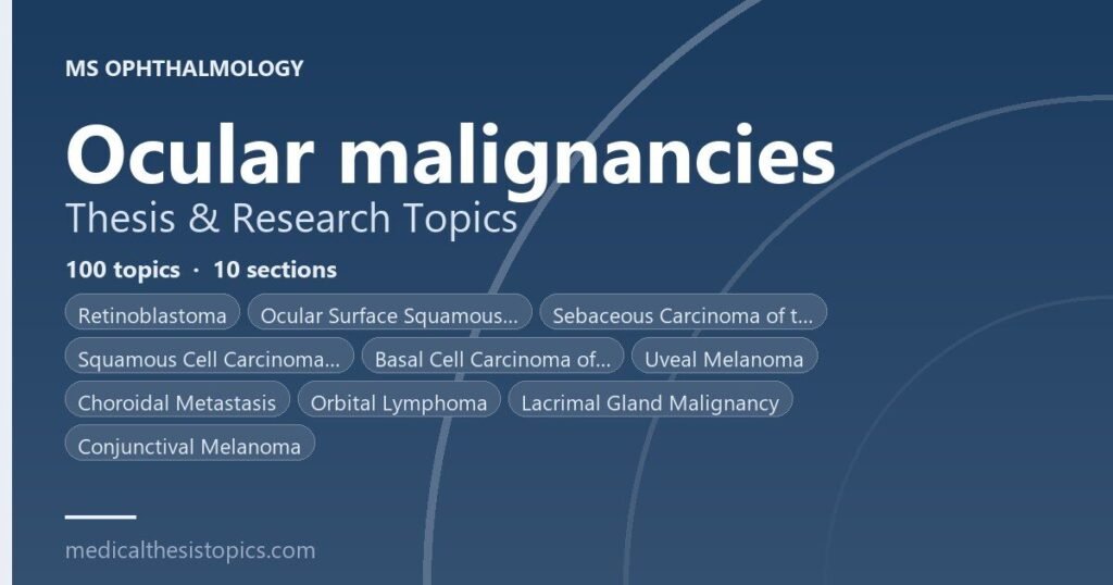 ocular malignancies research topics