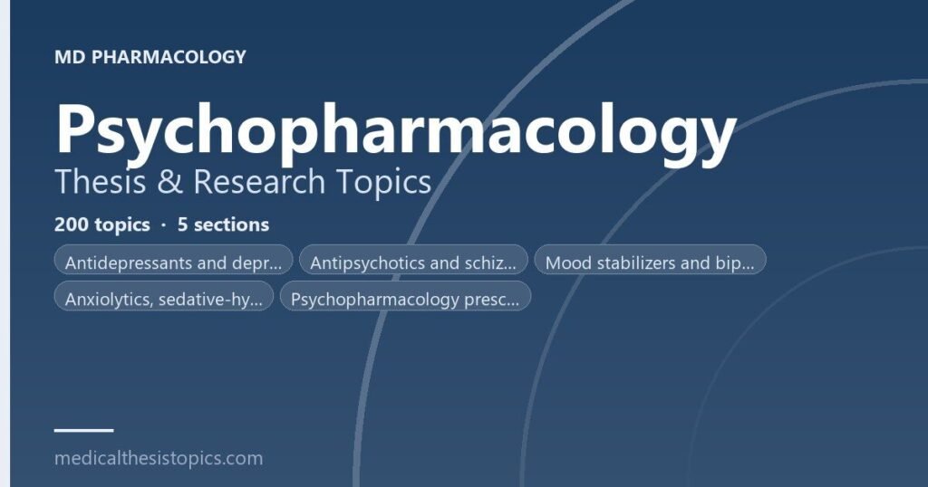 psychopharmacology thesis topics
