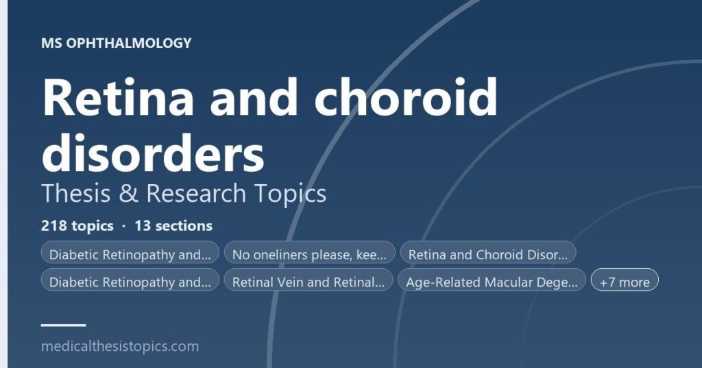 Retina and choroid thesis topics