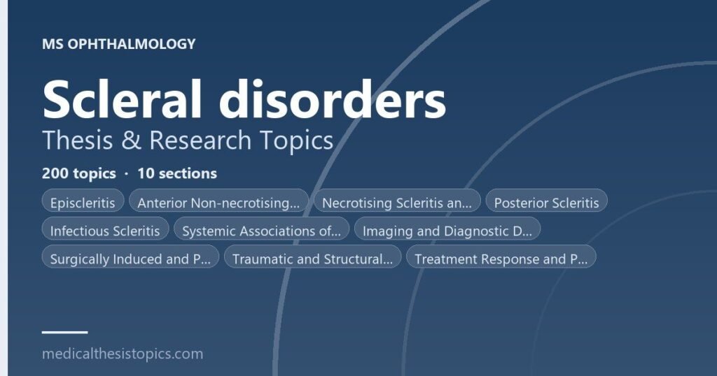 sceleral pathologies thesis topics