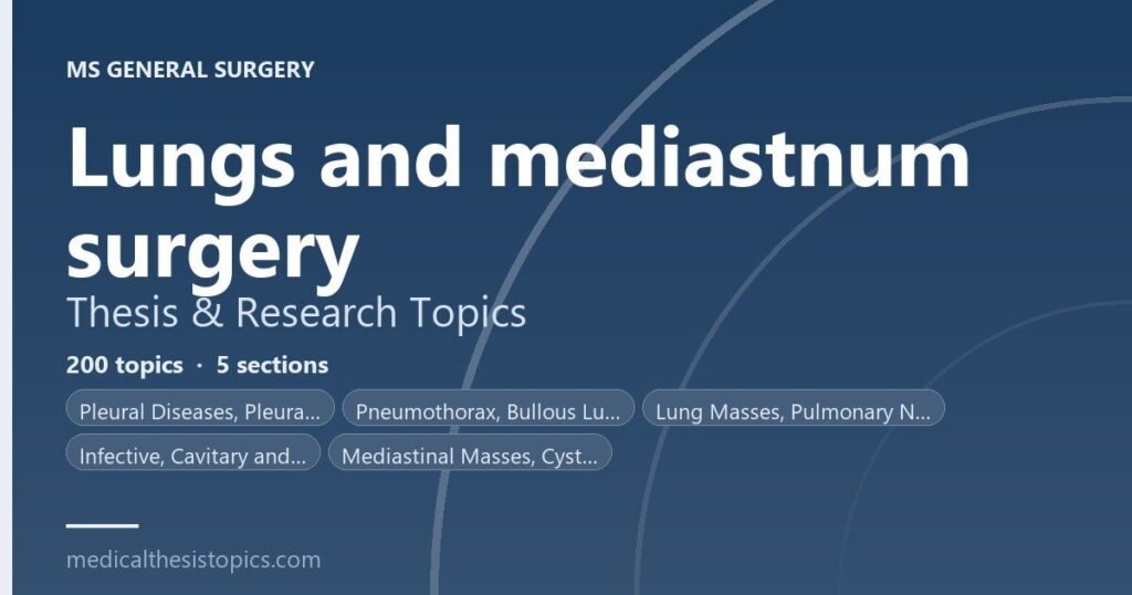 lungs and mediastinum related surgery thesis topics